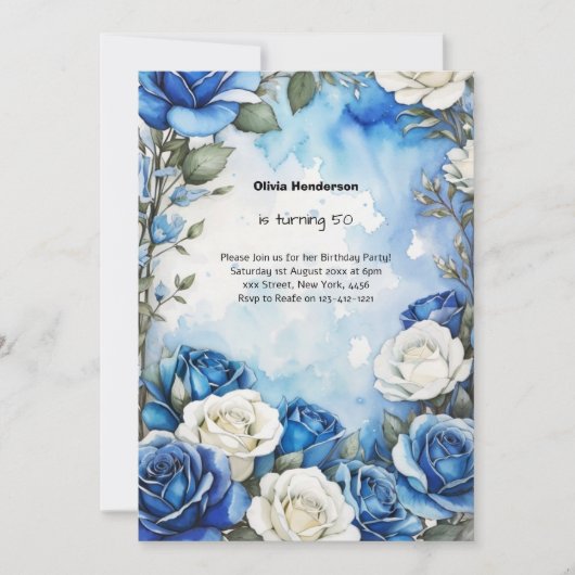 Einladung zum Geburtstag von Custom (Vorderseite)