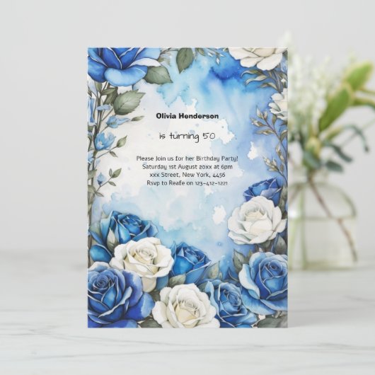 Einladung zum Geburtstag von Custom (Stehend Vorderseite)