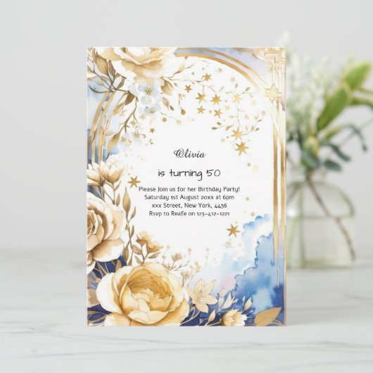 Einladung zum Geburtstag von Custom (Stehend Vorderseite)