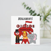 Einladung zum Geburtstag von Custom Red and White  (Stehend Vorderseite)