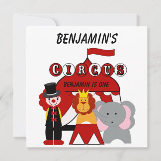 Einladung zum Geburtstag von Custom Red and White