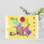 Einladung zum Geburtstag von Dimensional (Stehend Vorderseite)