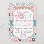 Einladung zum Geburtstag von Donut (Vorne/Hinten)