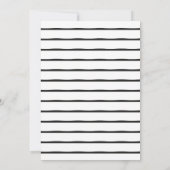 Einladung zum Geburtstag von dreißig Schwarz und W (Rückseite)