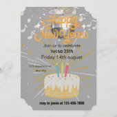 Einladung zum Geburtstag von Erwachsenen (Vorne/Hinten)