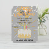 Einladung zum Geburtstag von Erwachsenen (Stehend Vorderseite)