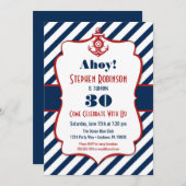 Einladung zum Geburtstag von Erwachsenen - Ankerpl (Vorne/Hinten)