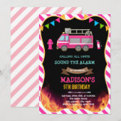 Einladung zum Geburtstag von Feuerwehrfahrzeugen (Vorne/Hinten)