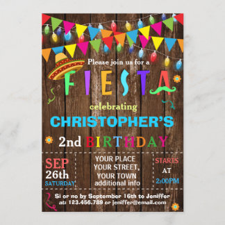 Einladung zum Geburtstag von Fiesta