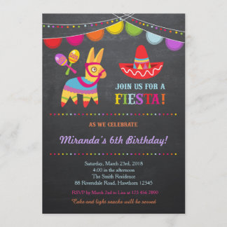 Einladung zum Geburtstag von Fiesta / Einladung vo