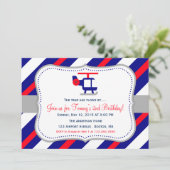 Einladung zum Geburtstag von Flugzeugen (Stehend Vorderseite)