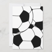 Einladung zum Geburtstag von Fußball - Blau (Rückseite)