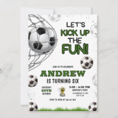 Einladung zum Geburtstag von Fußball, Boy Football (Vorderseite)