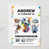 Einladung zum Geburtstag von Fußball - Fußball - K (Vorderseite)