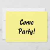 Einladung zum Geburtstag von Gelb (Rückseite)