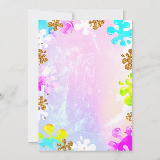 Einladung zum Geburtstag von Glitzer Slice (Rückseite)