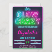 Einladung zum Geburtstag von Glow (Vorderseite)