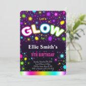 Einladung zum Geburtstag von Glow (Stehend Vorderseite)