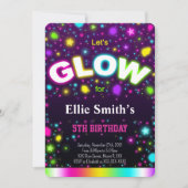 Einladung zum Geburtstag von Glow (Vorderseite)
