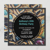 Einladung zum Geburtstag von Graffiti (Vorne/Hinten)