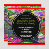 Einladung zum Geburtstag von Graffiti (Vorne/Hinten)