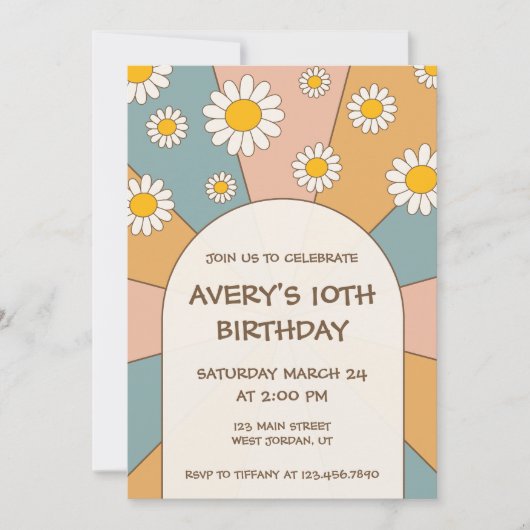 Einladung zum Geburtstag von Groovy 70 (Vorderseite)