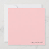 Einladung zum Geburtstag von Hübschen Rosa und grü (Rückseite)