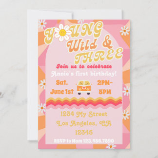 Einladung zum Geburtstag von Jung, Wild und DREI