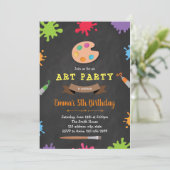 Einladung zum Geburtstag von Kunstwerken (Stehend Vorderseite)