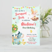 Einladung zum Geburtstag von landwirtschaftlichen  (Stehend Vorderseite)