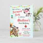 Einladung zum Geburtstag von landwirtschaftlichen (Stehend Vorderseite)