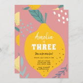 Einladung zum Geburtstag von Lemon (Vorne/Hinten)