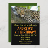 Einladung zum Geburtstag von Leopard, Safari (Vorne/Hinten)