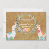 Einladung zum Geburtstag von Llama (Vorderseite)