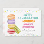 Einladung zum Geburtstag von Macaron (Vorne/Hinten)