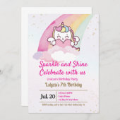 Einladung zum Geburtstag von Mädchen (Vorne/Hinten)