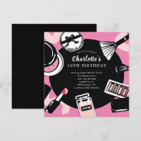 Einladung zum Geburtstag von Makeup