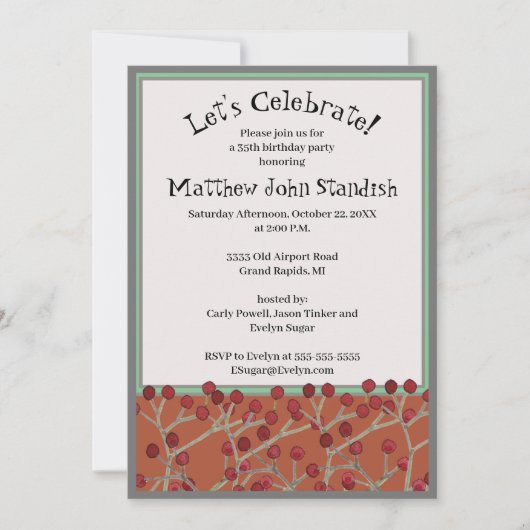 Einladung zum Geburtstag von Männern 35 (Vorderseite)