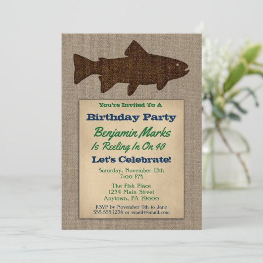 Einladung zum Geburtstag von männlichen Rustikalen (Stehend Vorderseite)