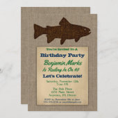 Einladung zum Geburtstag von männlichen Rustikalen (Vorne/Hinten)