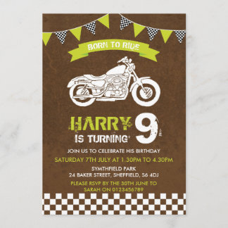 Einladung zum Geburtstag von Motorrädern
