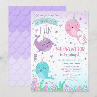 Einladung zum Geburtstag von Narwhal