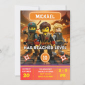 Einladung zum Geburtstag von Ninja (Vorderseite)