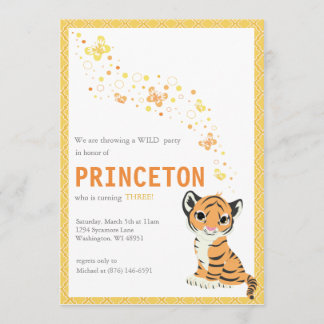 Einladung zum Geburtstag von Orange Tiger