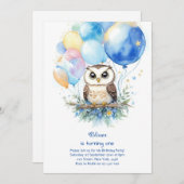 Einladung zum Geburtstag von Owl (Vorne/Hinten)