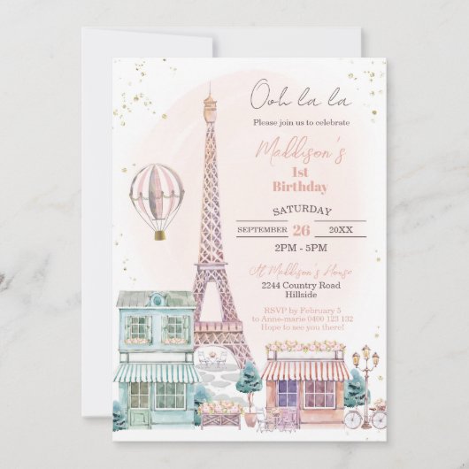 Einladung zum Geburtstag von Paris (Vorderseite)