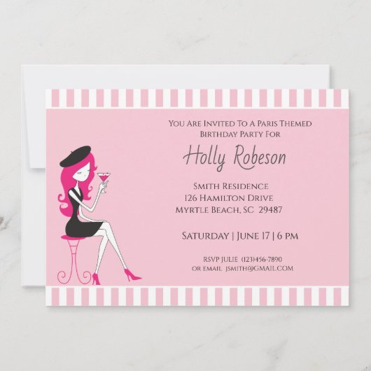 Einladung zum Geburtstag von Paris (Rückseite)