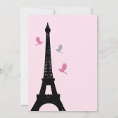 Einladung zum Geburtstag von Paris (Rosa) (Rückseite)