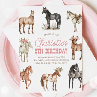 Einladung zum Geburtstag von Pferden, Einladung vo