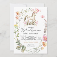 Einladung zum Geburtstag von Pferden, Pony Birthda